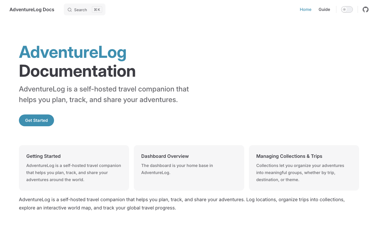 AdventureLog documentation generated by KodaDocs